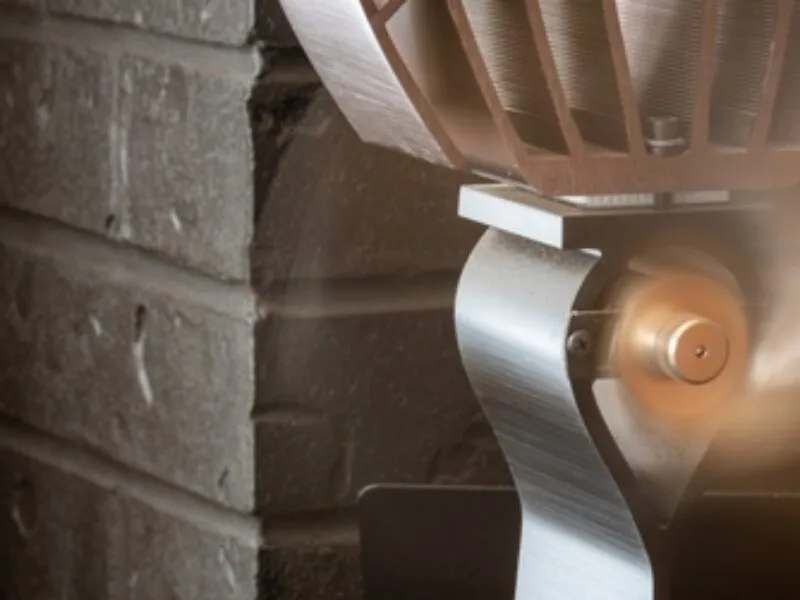 Heat,Powered,Wood,Stove,Fan,In,Action.